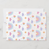 Rainbow Foto Verjaardag Pastel Kaart (Achterkant)