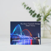 Rainbow Fountain Bridge Zuid-Korea Briefkaart (Staand voorkant)