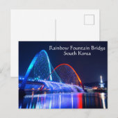 Rainbow Fountain Bridge Zuid-Korea Briefkaart (Voorkant / Achterkant)