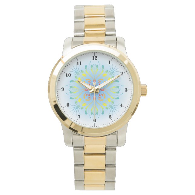 Rainbow Fountain Customizable Watch Horloge (Voorkant)