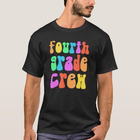 Rainbow Fourth Grade Crew Retro 4th Gr Miss T-shirt (Voorkant)