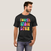 Rainbow Fourth Grade Crew Retro 4th Gr Miss T-shirt (Voorkant volledig)