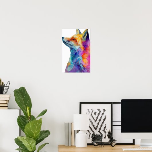 Rainbow fox poster (Thuiskantoor)