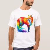 Rainbow Fox T-shirt (Voorkant)