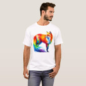 Rainbow Fox T-shirt (Voorkant volledig)