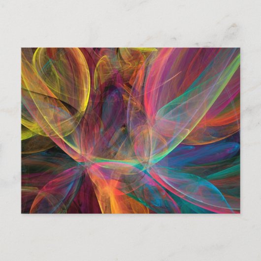 Rainbow Fractal Art Briefkaart (Voorkant)