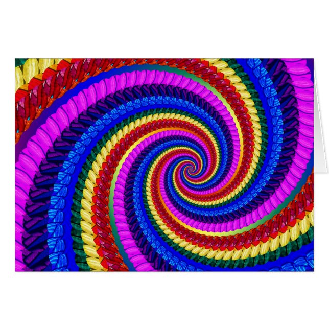 Rainbow Fractal Art Swirl Pattern (Voorkant Horizontaal)