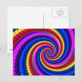 Rainbow Fractal Art Swirl Pattern Briefkaart (Voorkant / Achterkant)