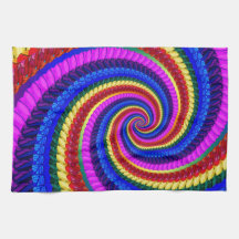 Rainbow Fractal Art Swirl Pattern