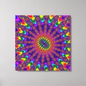 Rainbow Fractal Burst Canvas Afdruk (Voorkant)