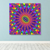 Rainbow Fractal Burst Canvas Afdruk (Insitu (Houten vloer))