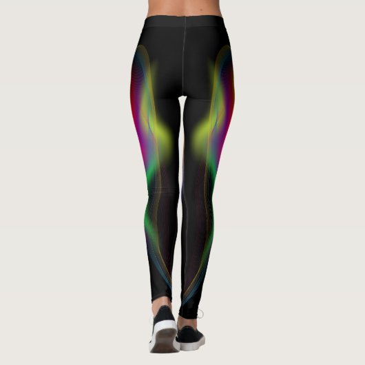 Rainbow fractal design leggings (Achterkant)