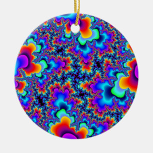 Rainbow Fractal Keramisch Ornament