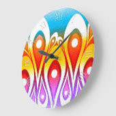 Rainbow Fractal Lace Dream Wall Clock Grote Klok (Hoek)