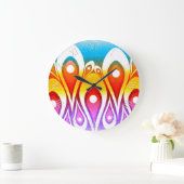 Rainbow Fractal Lace Dream Wall Clock Grote Klok (Huis)