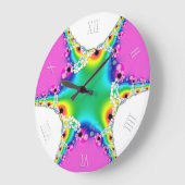 Rainbow Fractal Lace Dream Wall Clock Grote Klok (Hoek)