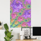 Rainbow Fractal Poster (Thuiskantoor)