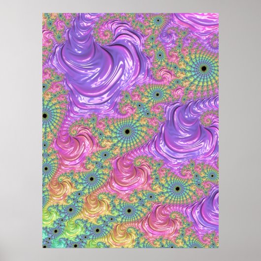 Rainbow Fractal Poster (Voorkant)