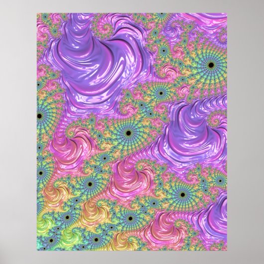 Rainbow Fractal Poster (Voorkant)