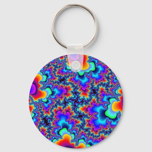 Rainbow Fractal Sleutelhanger (Voorkant)