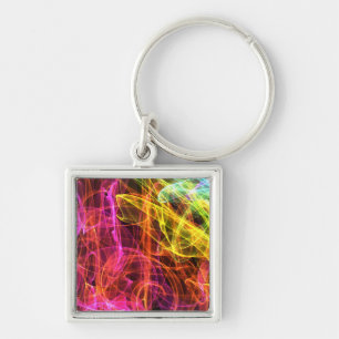 Rainbow Fractal Smoke Sleutelhanger