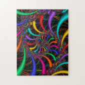 Rainbow Fractal Spiral Rainbow Pattern Legpuzzel (Verticaal)