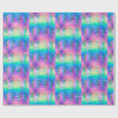 Rainbow Fractal Stropdas-Dye Snowflake Merry Kerst Cadeaupapier (Vlak)