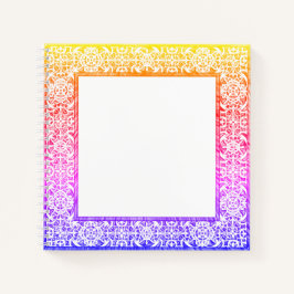 Rainbow Framed Kleurrijke Bewerkbare Boho Notitieboek