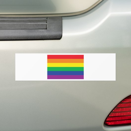 Rainbow Freedom Gay Pride Flag Symbool Bumpersticker (Op auto)