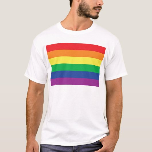 Rainbow Freedom Gay Pride Flag Symbool T-shirt (Voorkant)