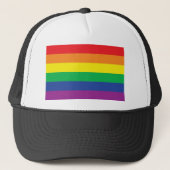 Rainbow Freedom Gay Pride Flag Symbool Trucker Pet (Voorkant)