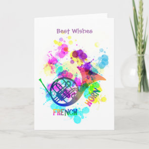 Rainbow French Horn Music Thleed Kaart
