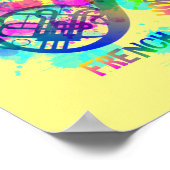 Rainbow French Horn Music Thleed Poster (Hoek)