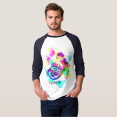 Rainbow French Horn Music Thleed T-shirt (Voorkant volledig)