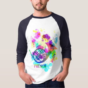 Rainbow French Horn Music Thleed T-shirt