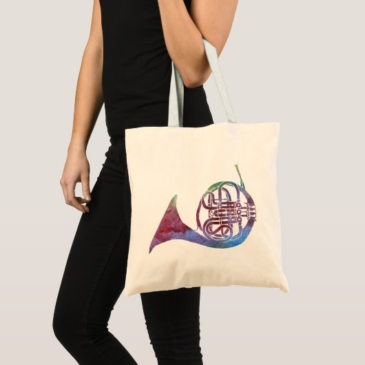 Rainbow French Horn Tote Bag (Voorkant (product))