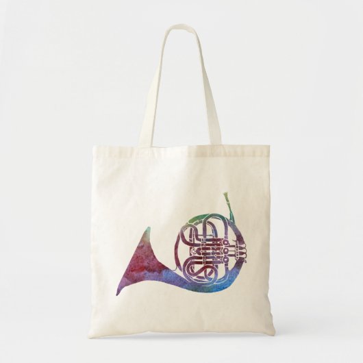 Rainbow French Horn Tote Bag (Voorkant)