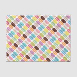 Rainbow French Macarons Pattern Tissuepapier