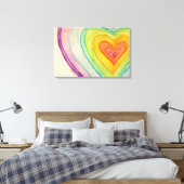 Rainbow Friendship Hearts Canvas Art Paintings (Insitu (Slaapkamer))