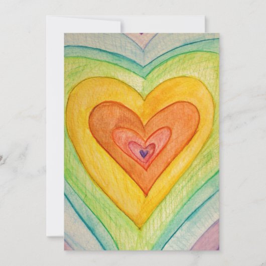 Rainbow Friendship Hearts Invites or Invites Kaart (Voorkant)