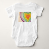 Rainbow Friendship Hearts Love Custom Art Bodysuit (Achterkant)