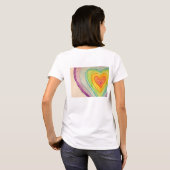 Rainbow Friendship Hearts Love Custom Art T-Shirts (Achterkant volledig)