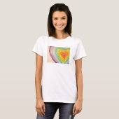 Rainbow Friendship Hearts Love Custom Art T-Shirts (Voorkant volledig)