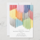 Rainbow Fringe Bachelorette Party Uitnodiging (Voorkant)
