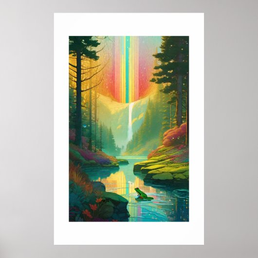 Rainbow Frog Art Poster (Voorkant)