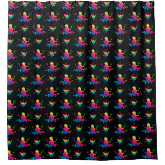 Rainbow Frog Pattern Douchegordijn