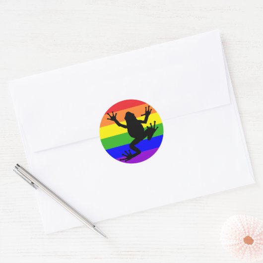 Rainbow Frog sticker (Envelop)