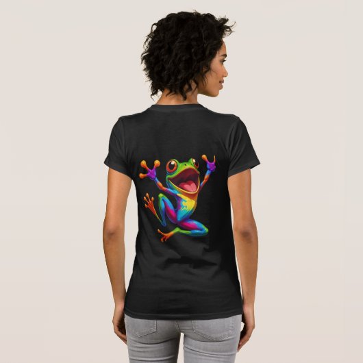 Rainbow Frog  T-shirt (Achterkant volledig)