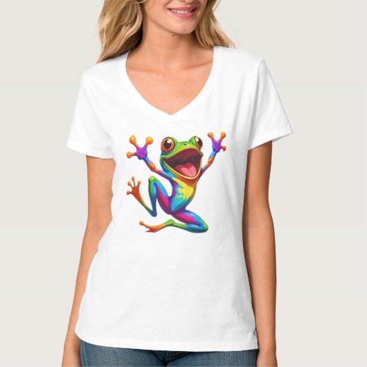 Rainbow Frog  T-shirt (Voorkant)