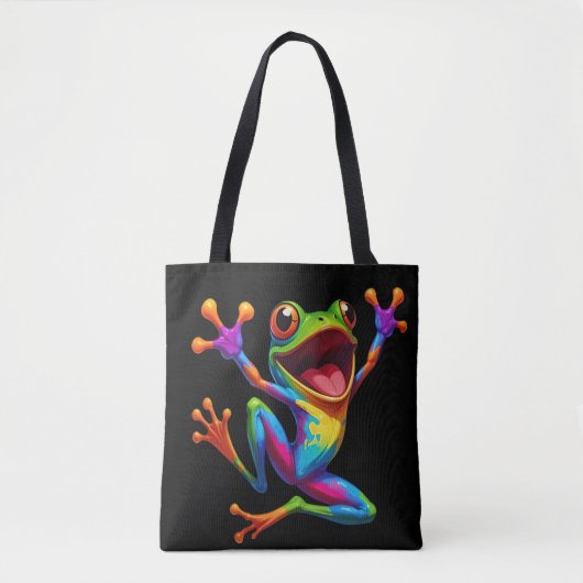 Rainbow Frog  Tote Bag (Voorkant)